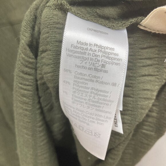 Madewell (Re)sourced Crinkle-Knit Tiered Mini Dress green M - Picture 6 of 12